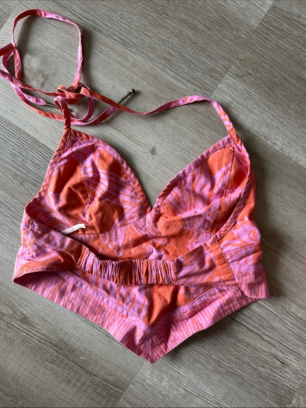 Free People Pink and Orange Printed Two-Piece Set - Picture 5 of 5